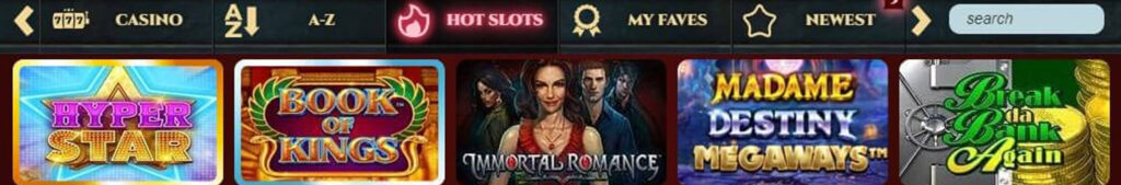 Immortal Wins Casino Games